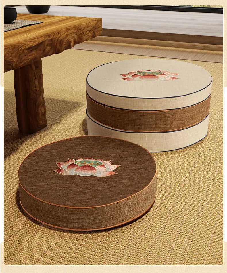 5cm Thick 50cm Round Zen Meditation Floor Cushion Pillow for Yoga Kneeling Worship Home Balcony with Firm Support for Meditators
