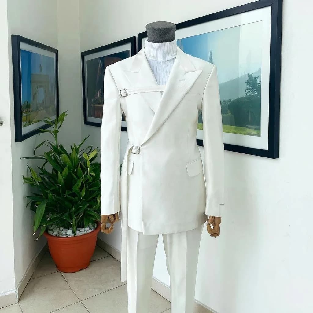Abiti da uomo formali slim fit 2 pezzi Set formale Giacca con pantaloni Design unico Smoking da sposo per occasioni di festa