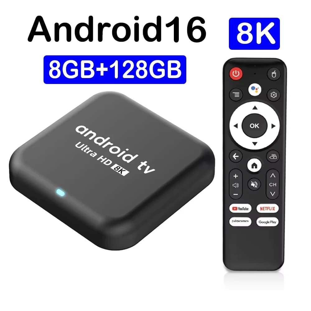Smart TV Box Q18 Android 16 RK3518 Dual Wifi 8GB128GB Quad Core Cortex A53 Support 8K 4K BT6.0 Google Voice Wifi6 Multimedia player