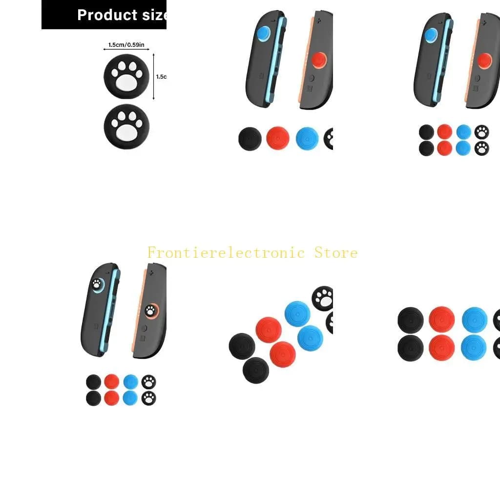 G8DB 8 pezzi Copri bilanciere controller Cappucci morbidi Cappucci impugnatura joystick per NS2