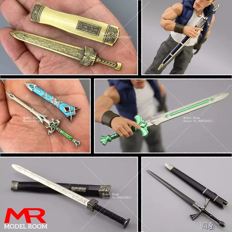 Modello di Spada Antica Cinese in Scala 1/12, Accessori per Scenari, Adatto per Action Figure da 6 Pollici
