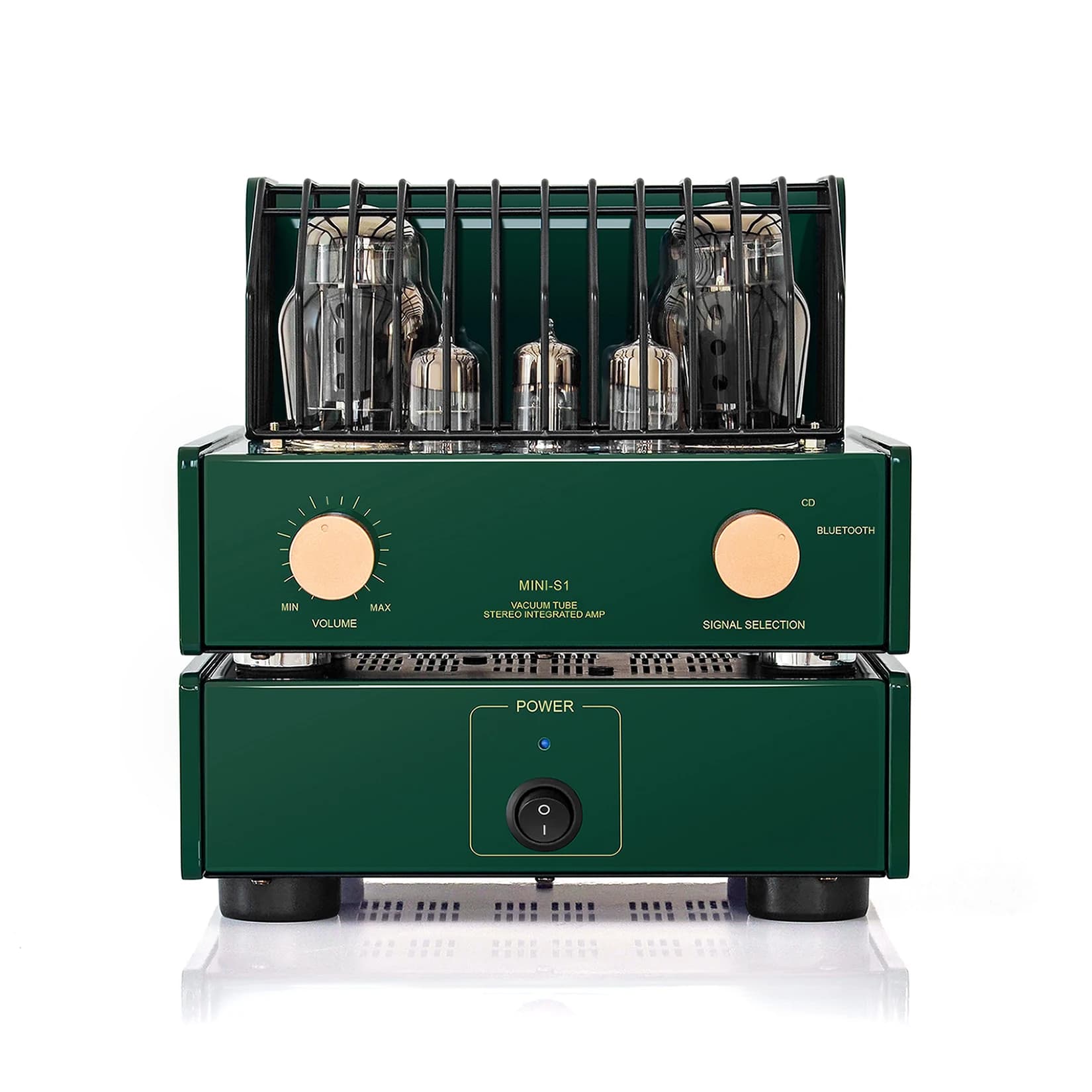 Audiomel Vintage Green Tube Amplifier Fashion Desgin BLUE TOOTH 115V/230V Switch 6550/KT88 6N3/6H3 Vacuum Tube Audio Tube