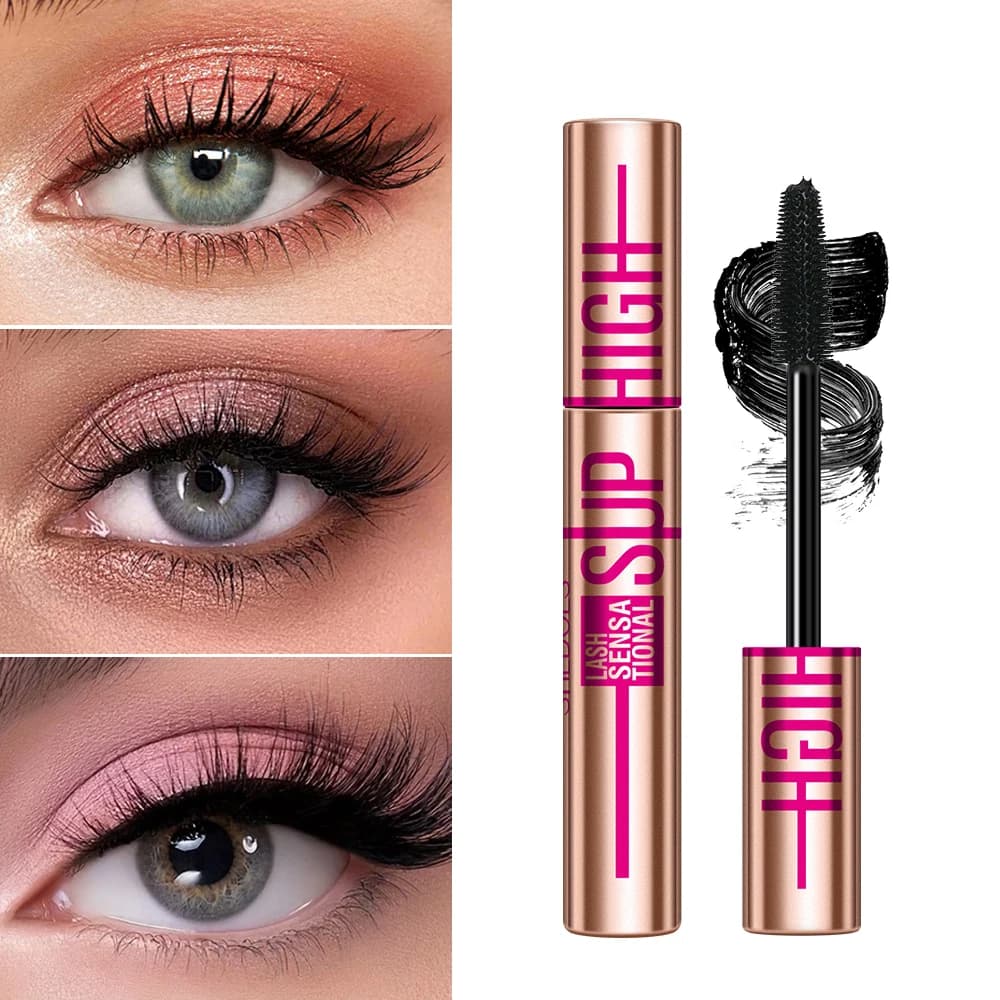 Mascara sottile e volumizzante, resistente all'acqua, trucco occhi naturale, ciglia incurvate