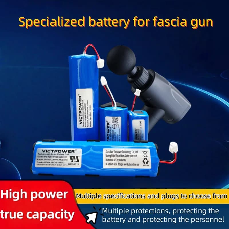 Rechopower Replacement Battery for Massage Gun 7.2V-21.6V - Deep Cycle, Overload Protection - Compatible with 95% of Guns