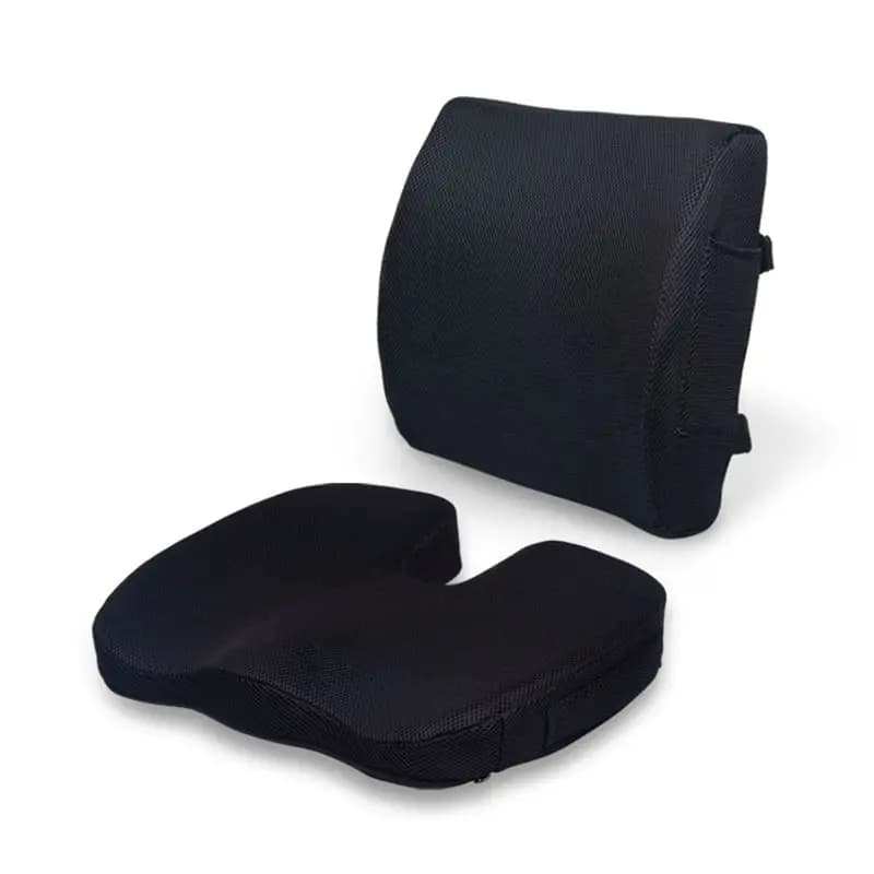 J1UL1N Cuscino del sedile Cuscino di supporto lombare con cinghia regolabile-Cuscinetti per sedia per alleviare il dolore alla sciatica-con fodera lavabile