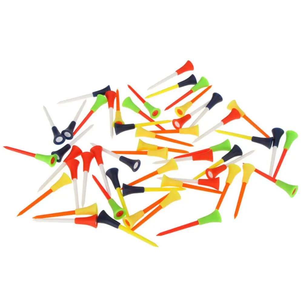 Resistenti Accessori da Golf in Gomma Multicolore, 50 Pezzi/Lotto, Tee da Golf per Sport all'Aperto
