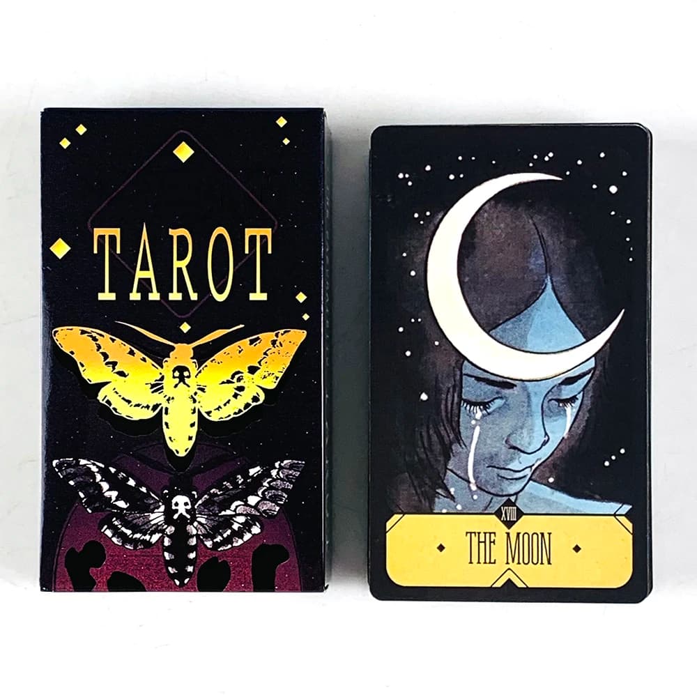 Carte dei tarocchi A 78 mazzi Oracle English Visions Divination Edition Carte da gioco da tavolo, regali di Halloween e Natale