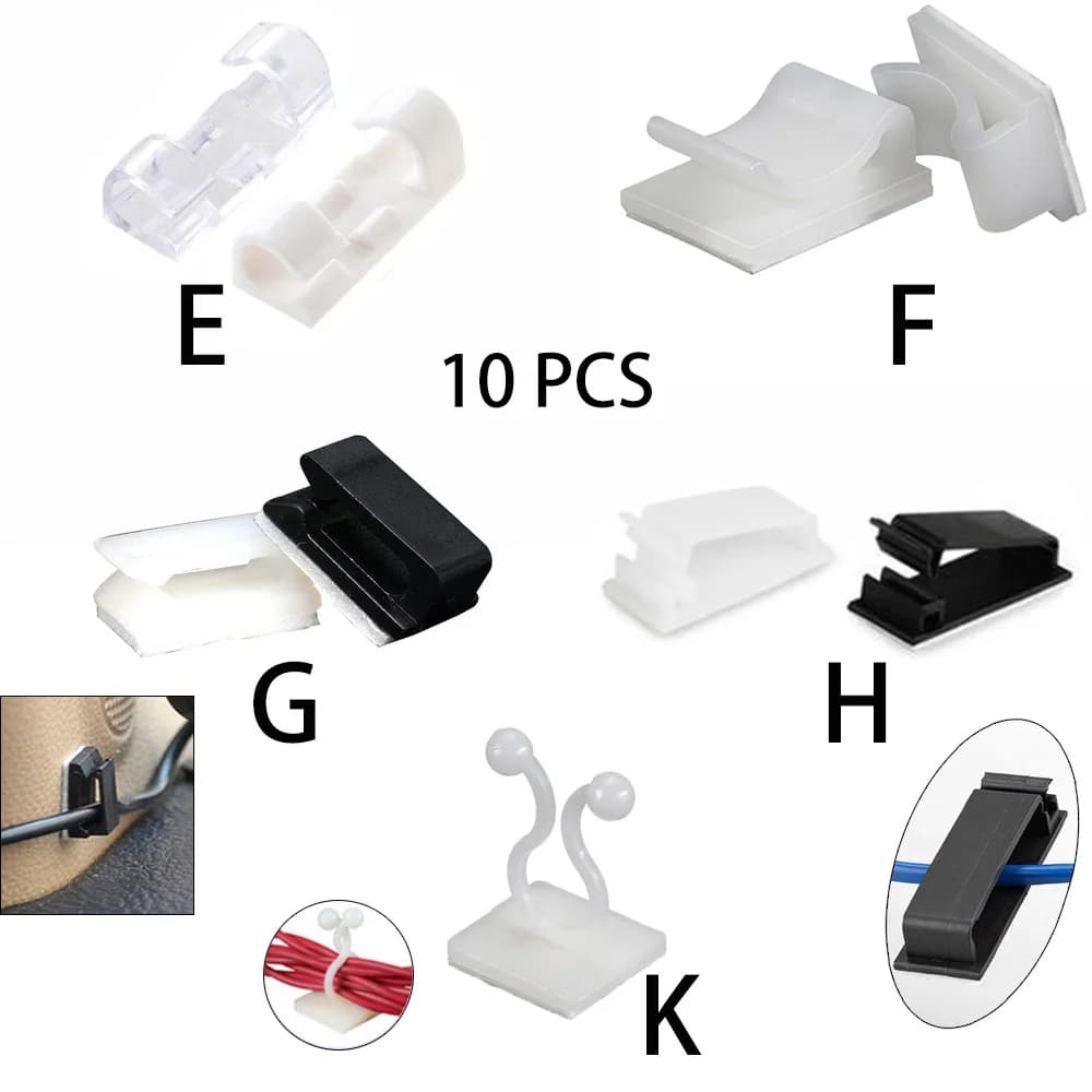 10 Pcs caricabatterie Organizer per cavi avvolgitore USB Desktop ordinato clip gestione supporto per cavo per Mouse cuffie accessori per cavo da scrivania