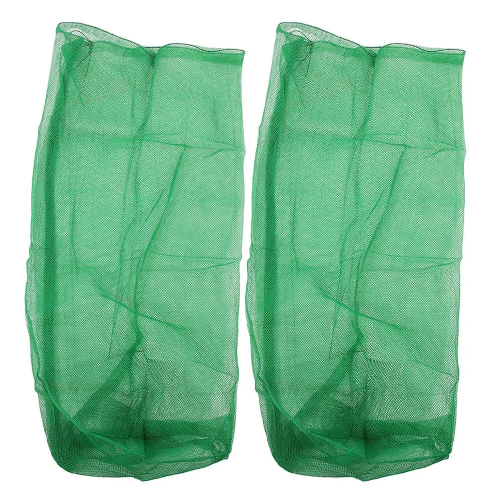 2 Pezzi Rete da Pesca Pieghevole in Nylon Rinforzato, Cesto Portatile per Pesci, Rete per Catturare Pesci all'Aperto, Attrezzatura da Pesca