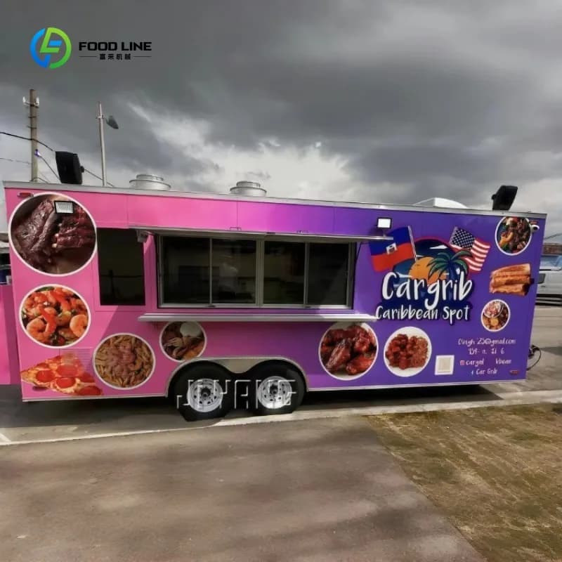 Camion fast food con cucina completa Franchising Catering Rimorchio alimentare Pizza Contenitore per hamburger Ristorante Bar in vendita Usa Australia