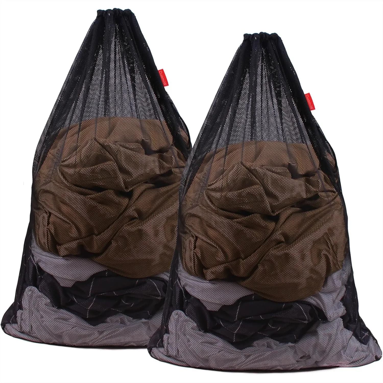 2 Pack Mesh Laundry Bags 24x36 Inch Heavy Duty Drawstring for Dorm Travel and Apartment