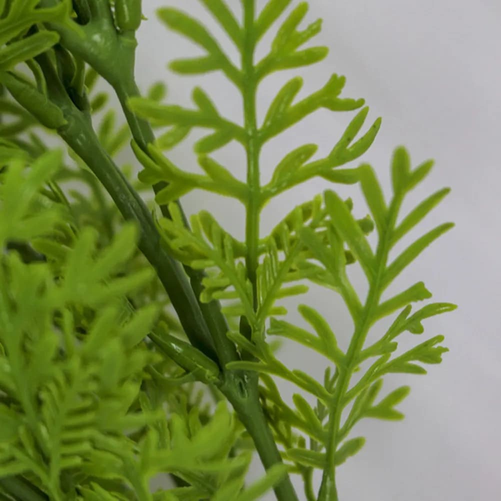 2Pcs Artificial Plants Lifelike Green Fake Plant Arrangement Bendable Plastic Metal Stems Home Office Party Wedding Garden