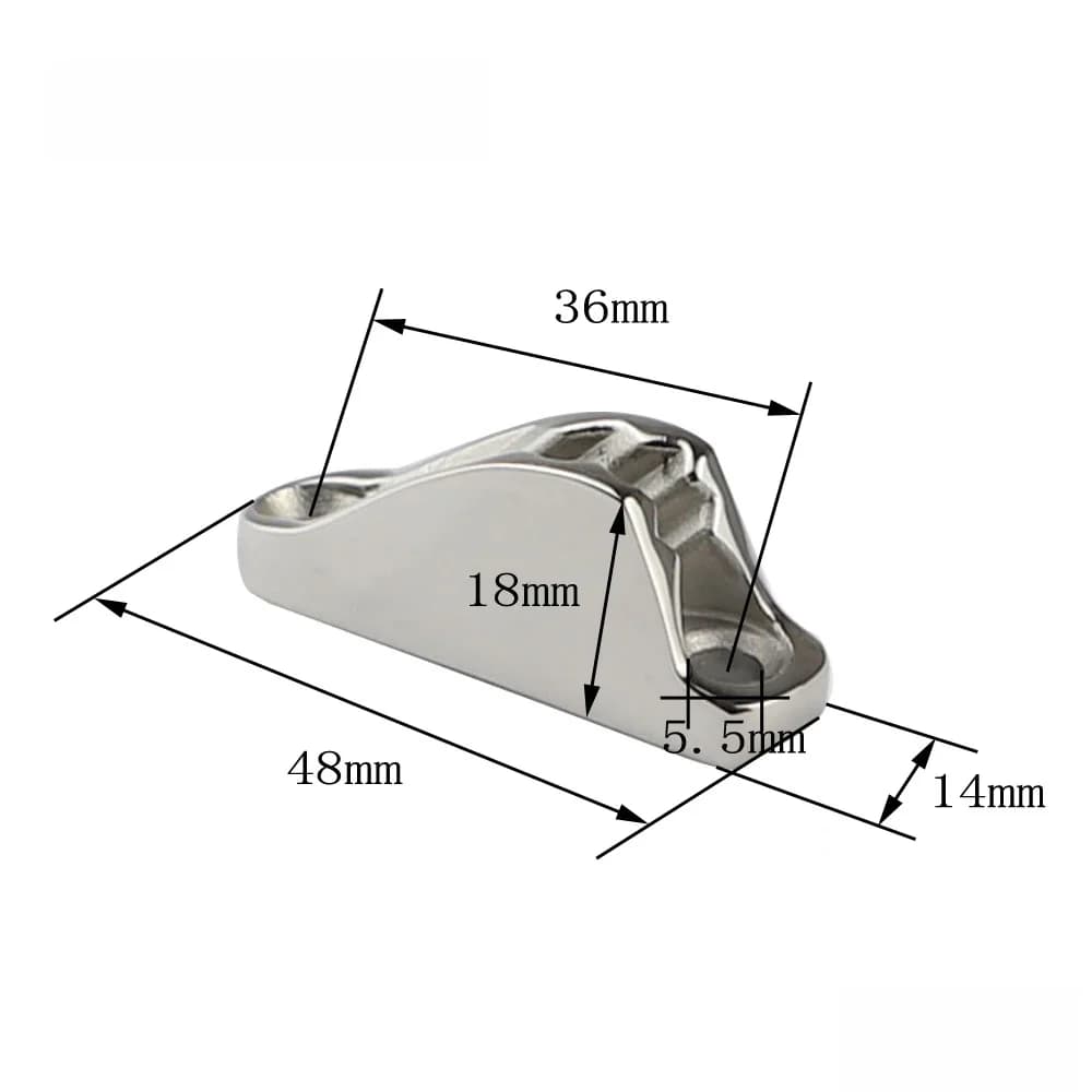 4Pcs /316 /Stainless Steel Boat Clam Cleat Rope Line Clamp Grip For 6mm Cord Marine Deck Hardware Sailing Accessories