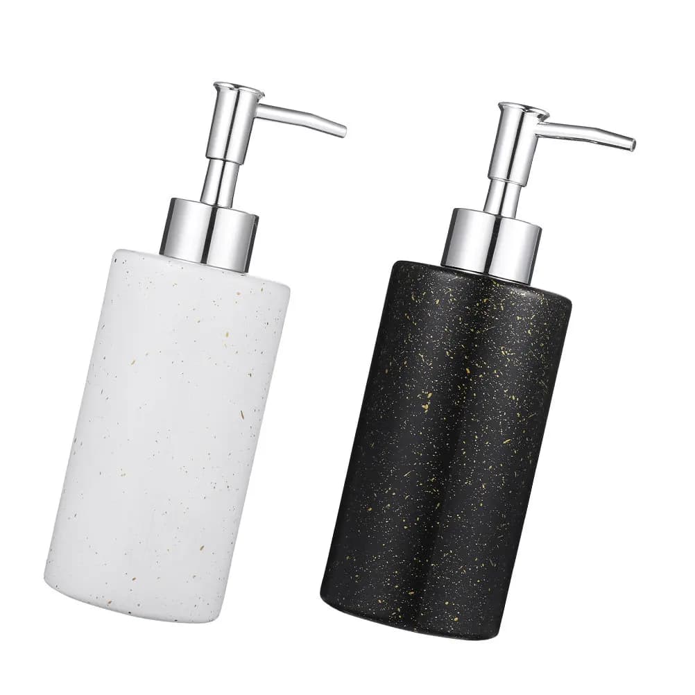 2 Pezzi Dispenser a Pompa per Shampoo, Contenitore Vuoto Ricaricabile in Vetro per Lozione, Sapone, Gel Doccia