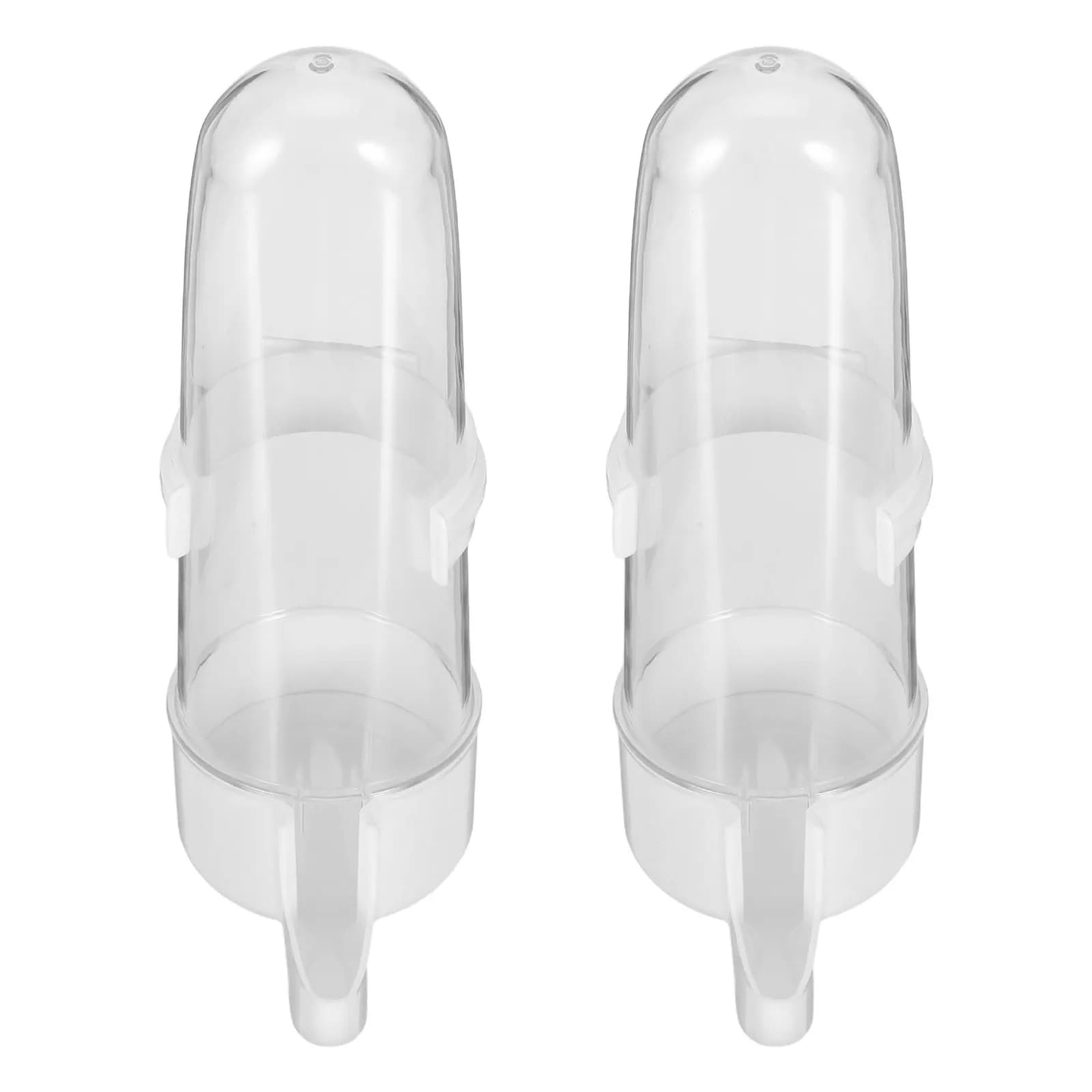 2 Pezzi Abbeveratoio Automatico per Uccelli, Mangiatoia in Plastica per Gabbie, Dispenser Automatico d'Acqua per Pappagalli, Contenitore per Cibo per Uccelli da Esterno Impermeabile
