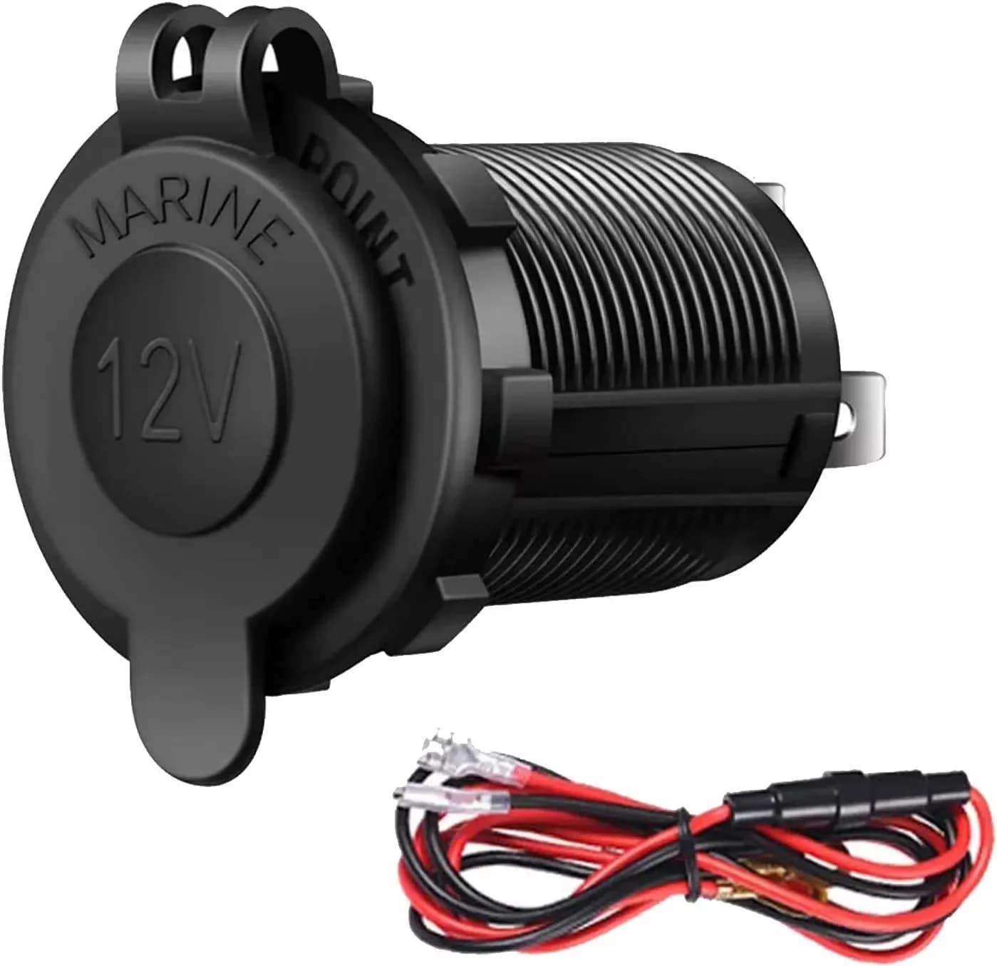 Car Cigarette Lighter Socket 12V 180W Adapte Plug Motorcycles Cigar Jack Multi Socket for Marine Boat Motorcycle Truck RV ATV