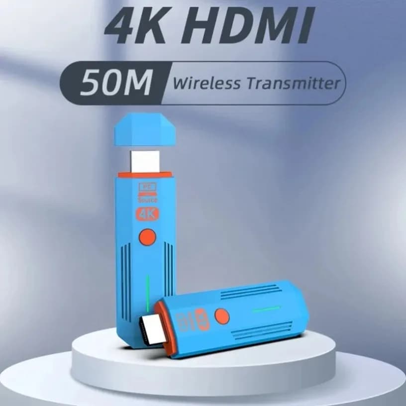 HDMI-Compatible 5.8G 4K 50M Wireless Video Receiver, Display Adapter for Laptop to TV/Monitor