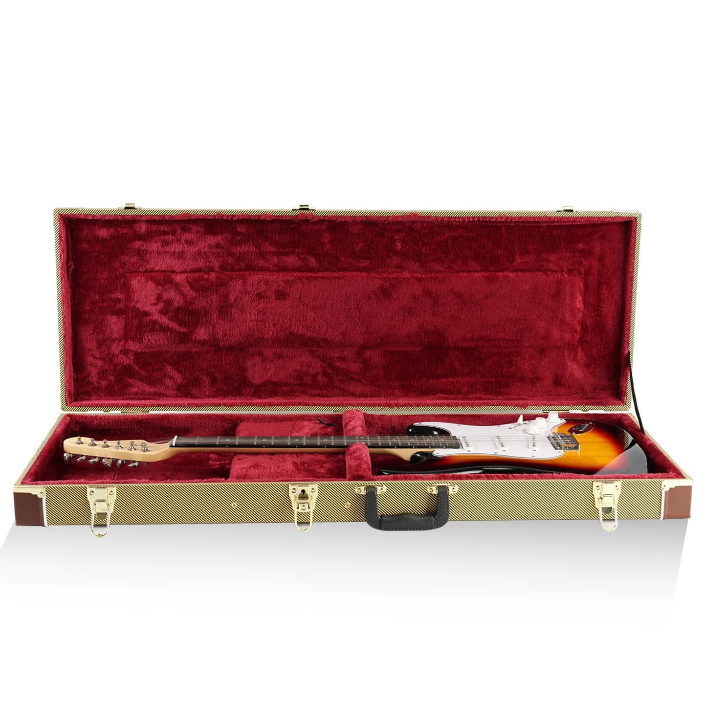 39-Inch ST Single Electric Guitar Case Waterproof Moisture-Proof Fleece Lining Stringed Instruments Accessory