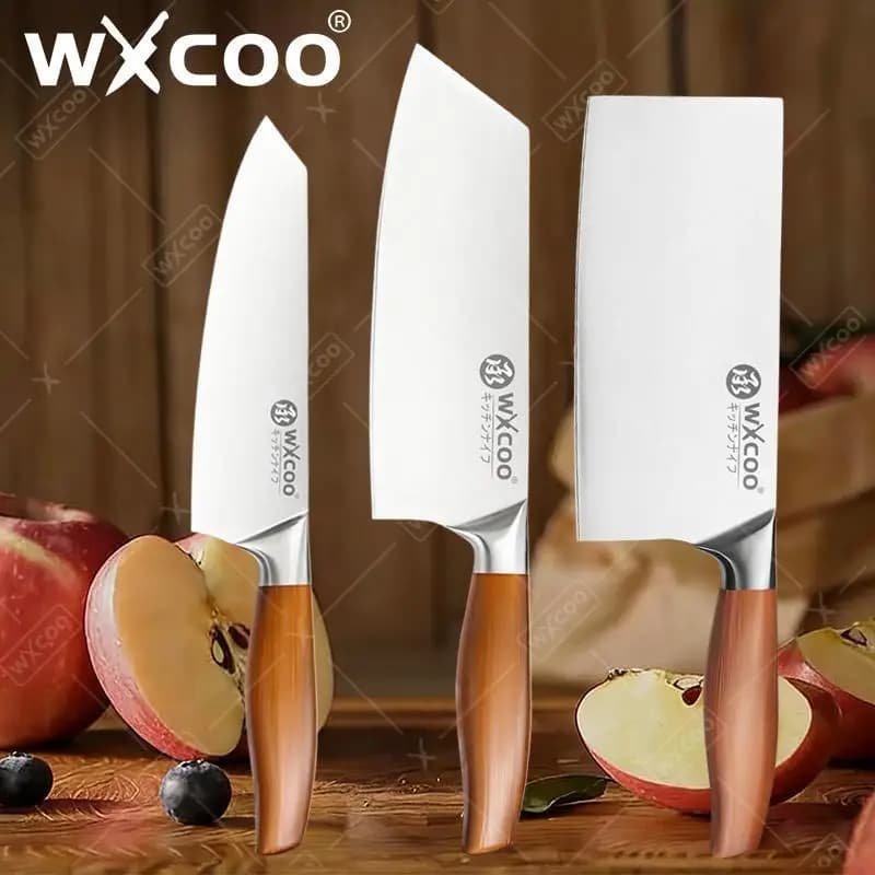 WXCOO Coltello da macellaio per affettare verdure, coltello professionale per tritare, coltello da chef giapponese, coltello da chef in acciaio inossidabile, coltello per carne, coltello per frutta