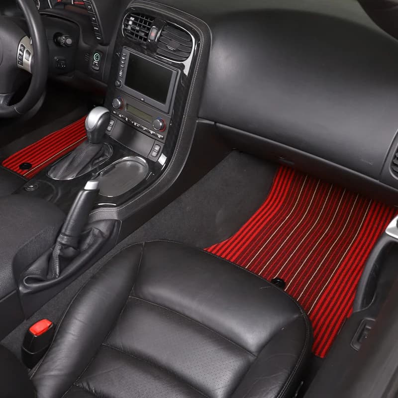 For Chevrolet Corvette C6 2005-2013 Car Floor Mats Panel Footpads Carpets Cover Cape Rugs Foot Pads Stickers Auto Accessories