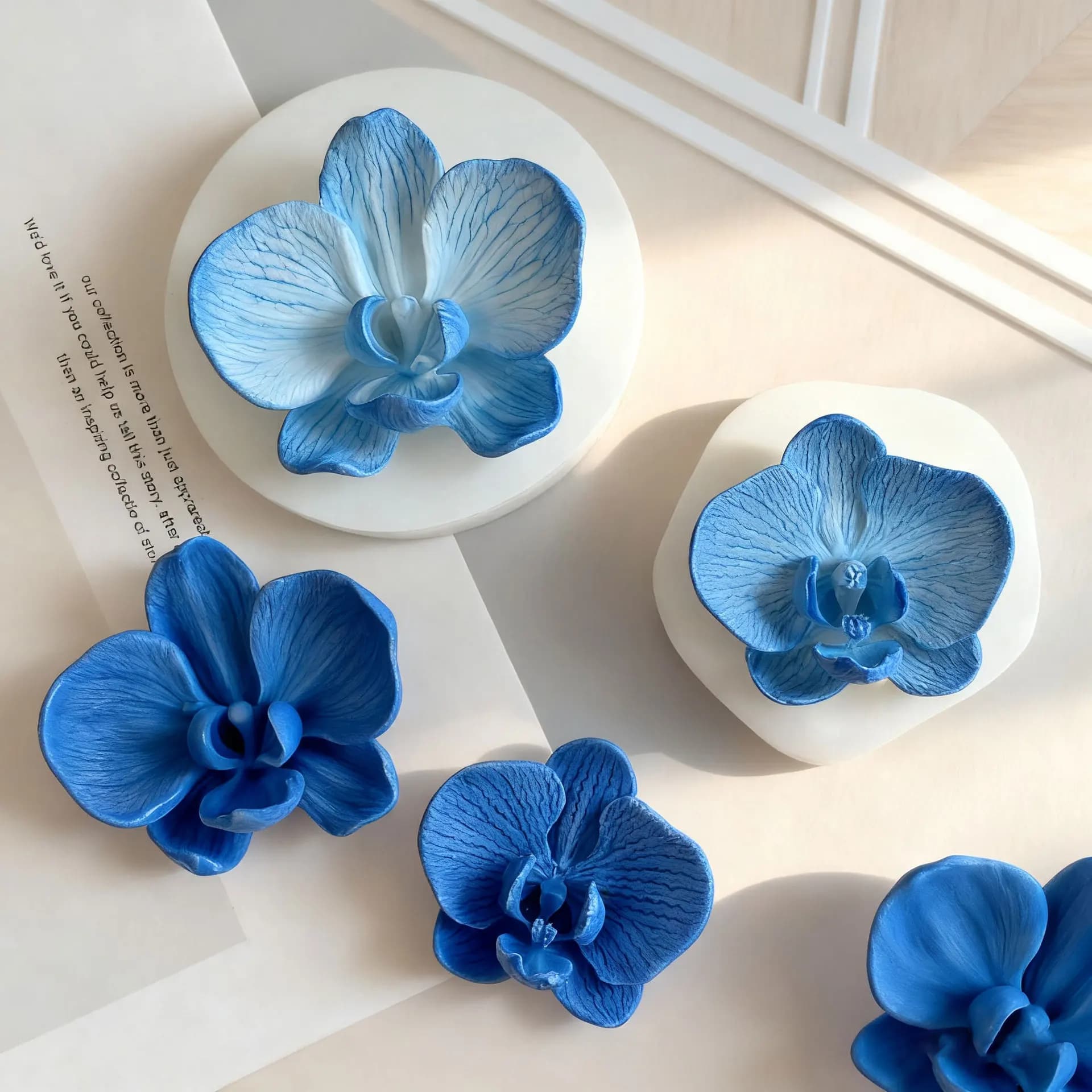 Stampo in Silicone a Forma di Fiore di Orchidea Phalaenopsis, Stampo 3D per Candele, Gesso, Cemento, Cera, Decorazioni per la Casa
