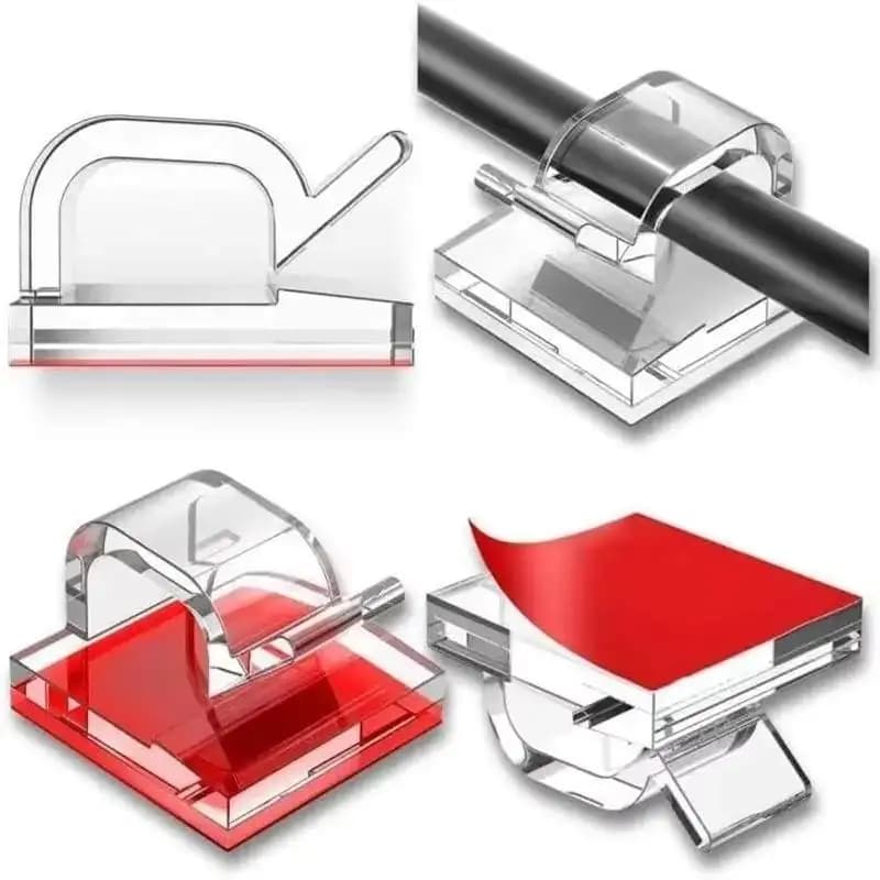 Clip Organizzatori per Cavi Flessibili da 10/30/50 Pezzi, Avvolgicavo USB, Supporto per Cavi di Mouse, Cuffie, Auricolari e Tastiera