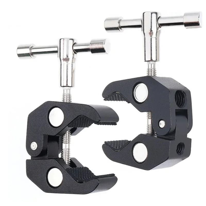 DSLR Rig Monitor LCD Studio Light Metal Crab Grips Clip Super Clamp for Boom Light Stand Arm Camera Tripod Magic