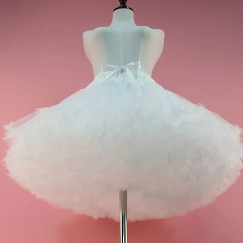 Sottogonne Lolita stile fiore da donna Crinolina Trambusto interno Cosplay Tutu Puffy Cancan Gonna sotto abiti da sposa