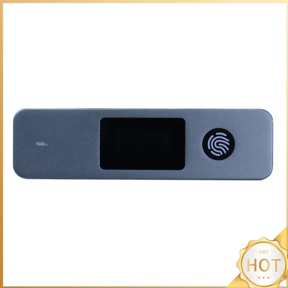 Custodia SSD Custodia SSD portatile da 10 Gbps Chiave M + Chiave M Custodia esterna Impronta digitale visiva crittografata per SSD 2230/2242/2280