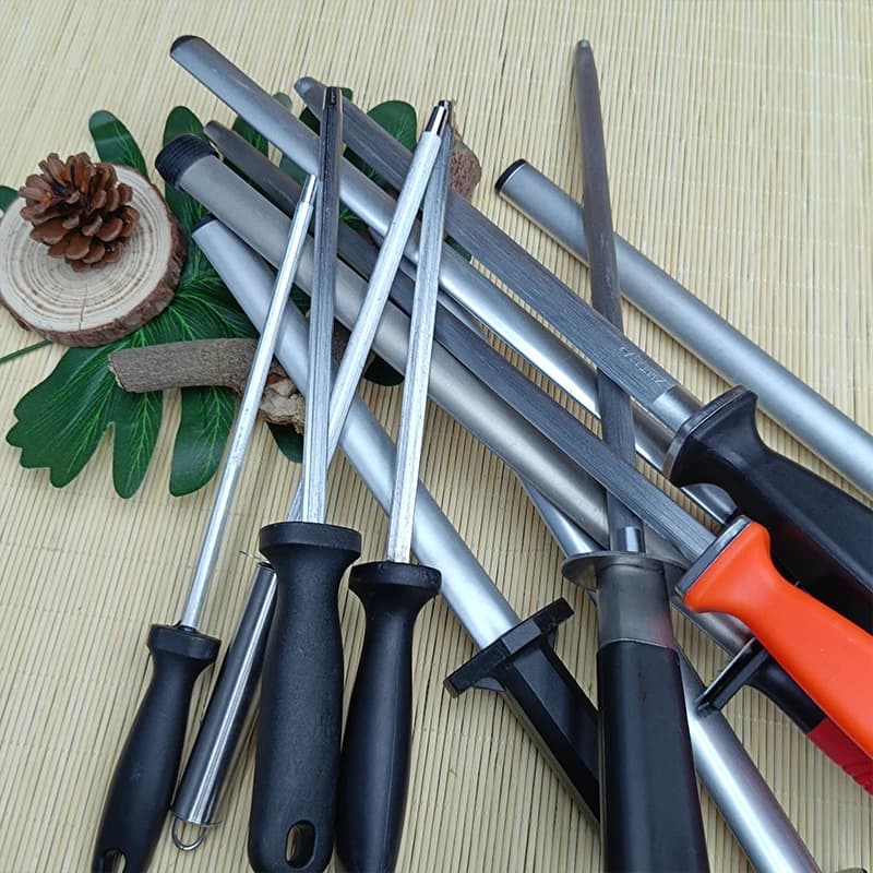 12' rod for sharp professional Chef sharp knife sanding steel bar kitchen knife stick for sharp stainless steel musat