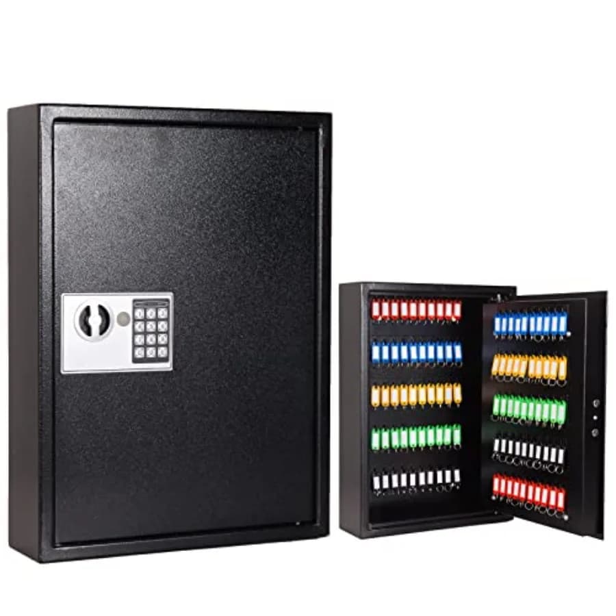 Metal Wall Digital Key Holder, Electronic Key Organizer, Safe for Keys, Storage Room, Hotel, Car and Home