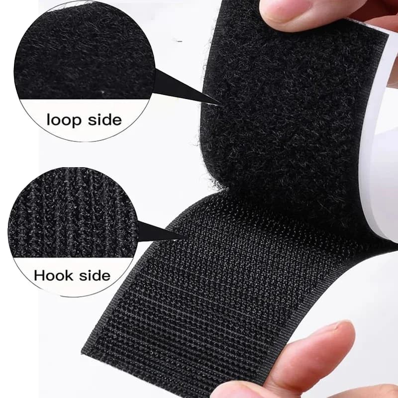 Nastro di fissaggio autoadesivo resistente con gancio e anello da 50 mm Adesivo in nylon super velcro con colla per accessori artigianali fai da te 1/3/5M