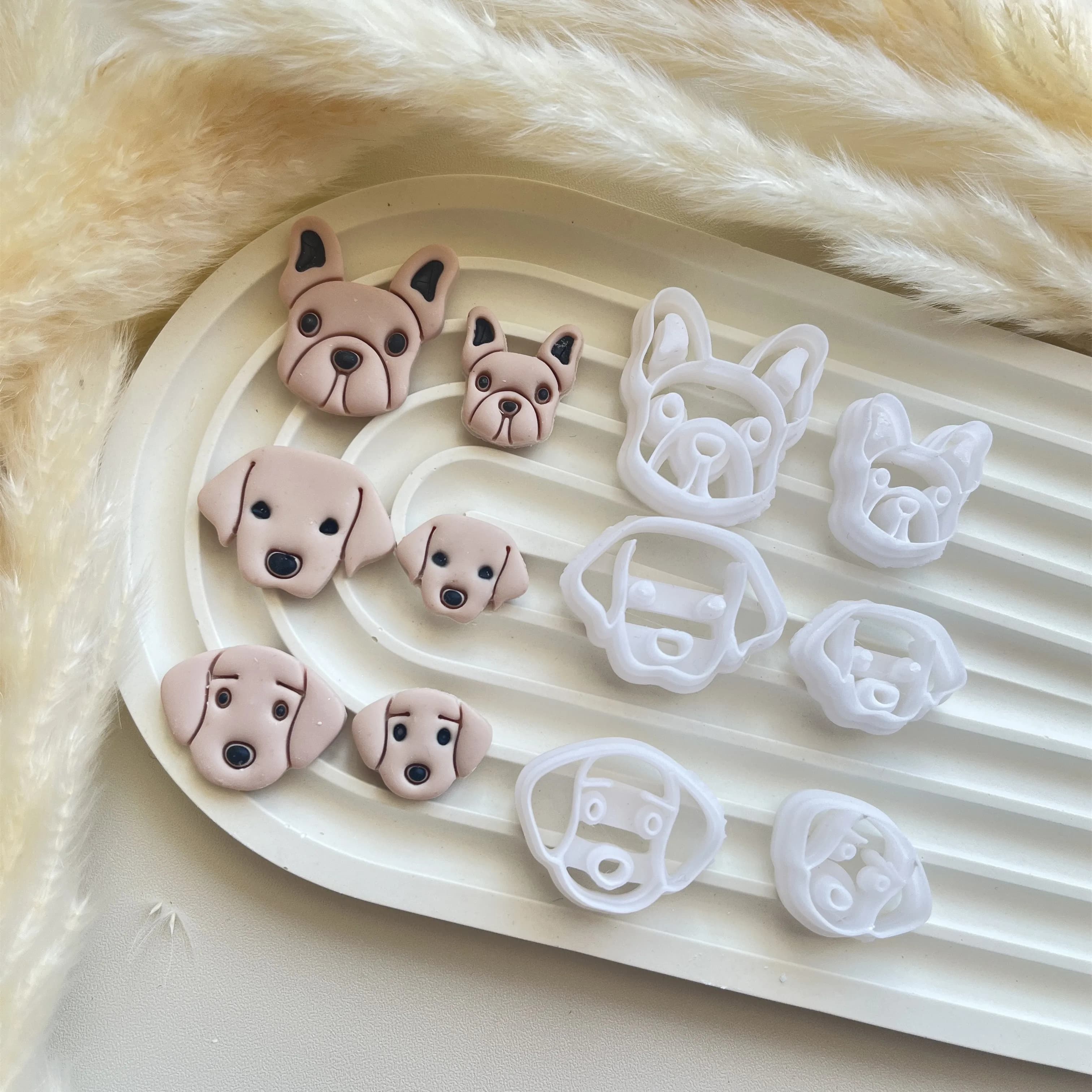 cane cucciolo simpatico animale combinazione stampo argilla polimerica taglierina stereo cane fai da te orecchini ciondolo gioielli strumenti di ceramica