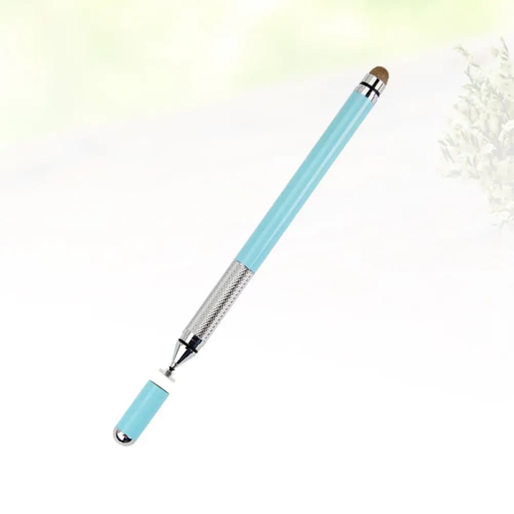 Penna Capacitiva 2 in 1 Blu in Metallo, Stilo per Telefono e Tablet, per Disegno, Appunti, Giochi e Scrittura