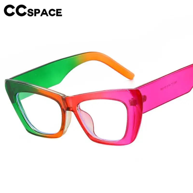 Montatura per Occhiali Arcobaleno Colorata, Occhiali da Sole da Donna Stile Cat Eye, Protezione UV con Lenti Sfumate 56897