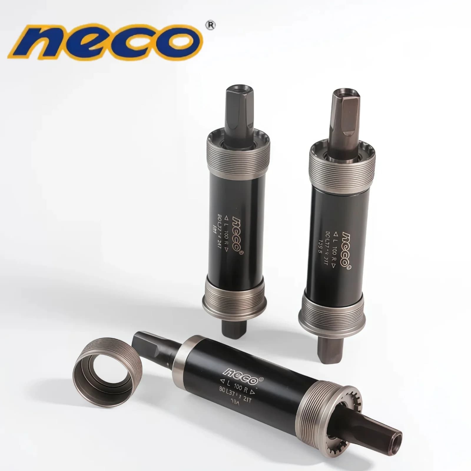 Neco Ebike Fat MTB Bike Movimento centrale Bicicletta Foro quadrato 100 Filettato conico Cuscinetto sigillato Fondo Asse cavo151/159.5/164mm