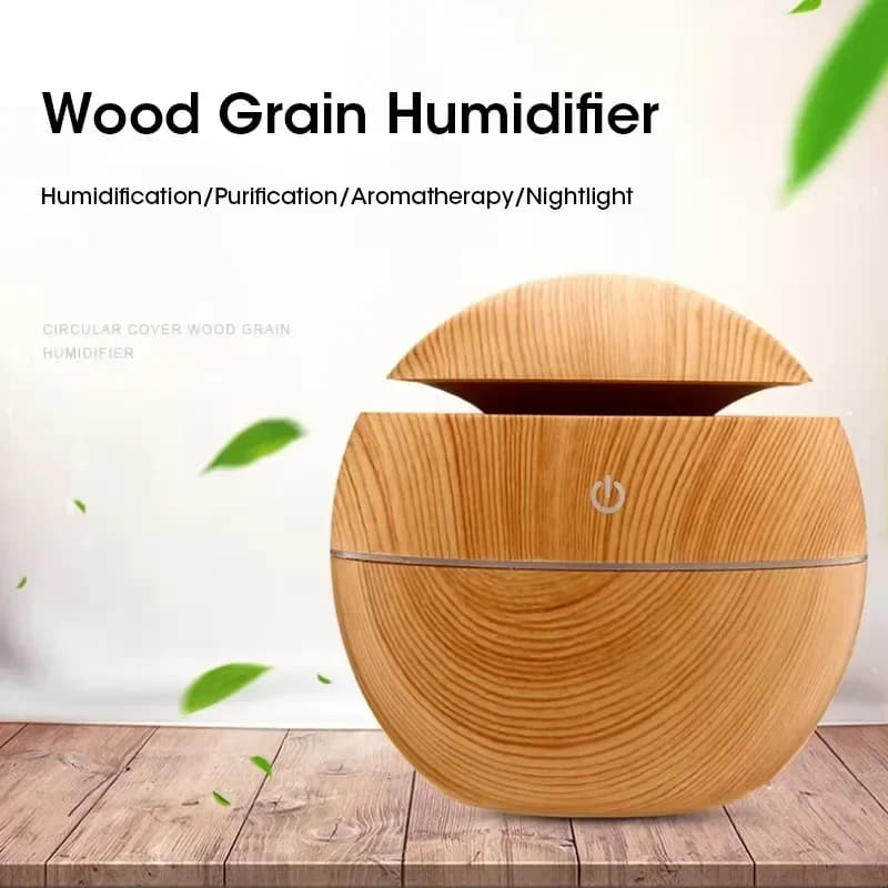Mini imitazione legno Sonic Umidificatore USB Aromaterapia Diffusore di oli essenziali Umidificatore domestico Desktop Woodgrain Umidificatore