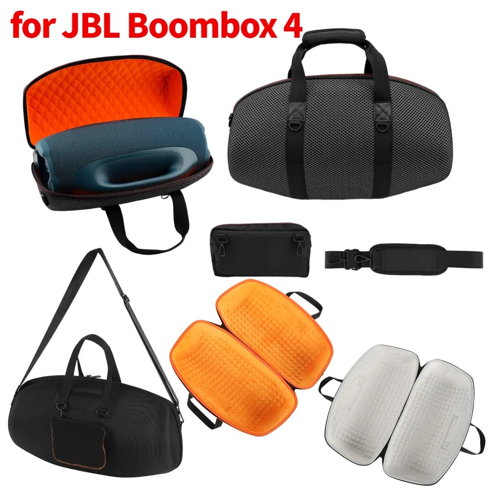 Custodia per altoparlante con cinghie regolabili Scatola protettiva rigida in EVA Scatola portaoggetti audio portatile antiurto per JBL BOOMBOX4