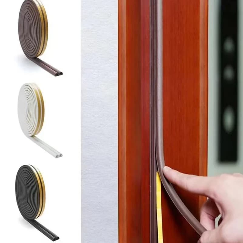 6/12/24M Door Window Sealing Strip Self Adhesive Sound Insulation Foam Weatherstrip Anti-Collision Rubber Seal Draught Excluder
