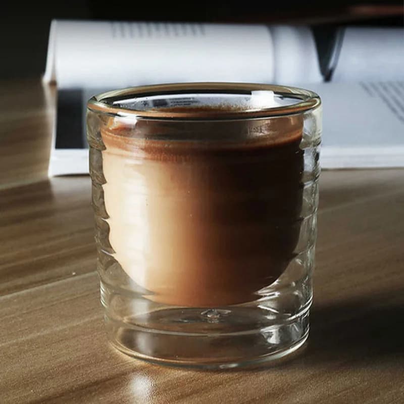 85ml 150ml 350ml Doppia Parete Tazza di Vetro Isolata Vite Trasparente Ufficio Tazza di Latte Set di Bicchieri Tazza di Viaggio Amici Regalo