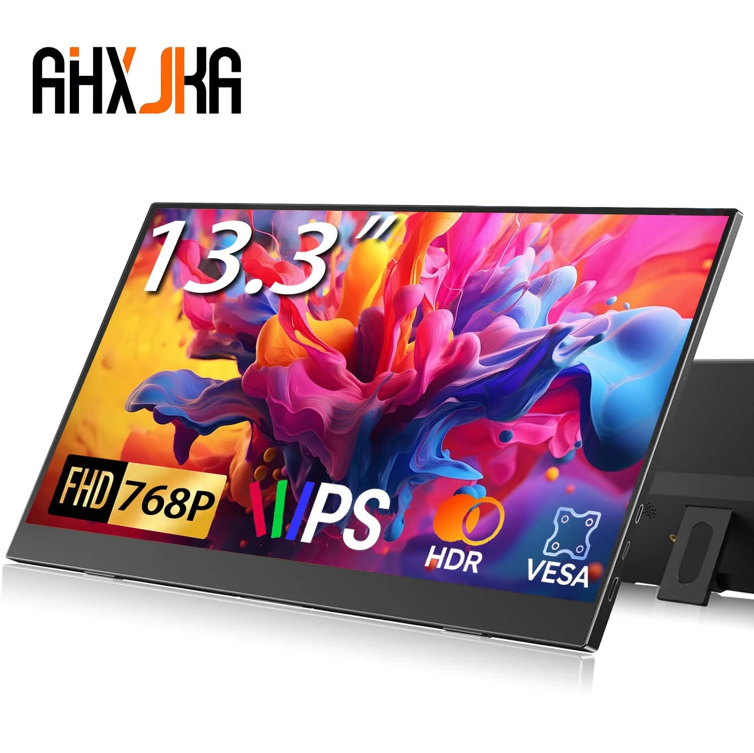 Monitor portatile da 13,3 pollici, 60Hz, HD, 72% sRGB, 250 nit, design ultrasottile con supporto posteriore, per Xbox, PS4/5, Switch, telefono, gaming, estensione per laptop