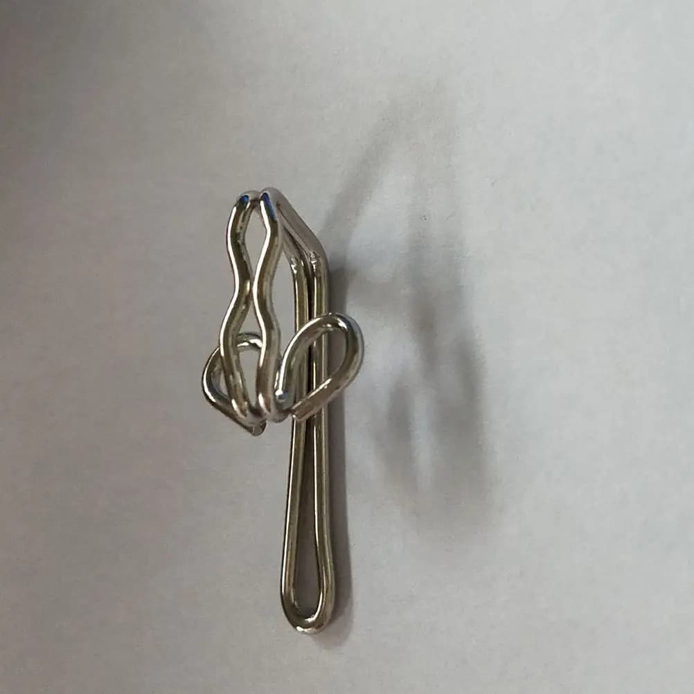 100 Pezzi Ganci per Tende in Filo di Ferro Nichelato Resistente per Tende Oscuranti, Tende Doccia, Appendere a Parete, Pannello Forato, Soggiorno
