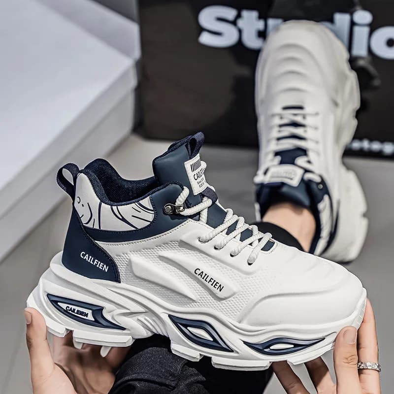 Scarpe da Corsa Versatili da Uomo con Suola Spessa, Nuove Sneakers Casual alla Moda Primaverili Adatte per Sport all'Aperto