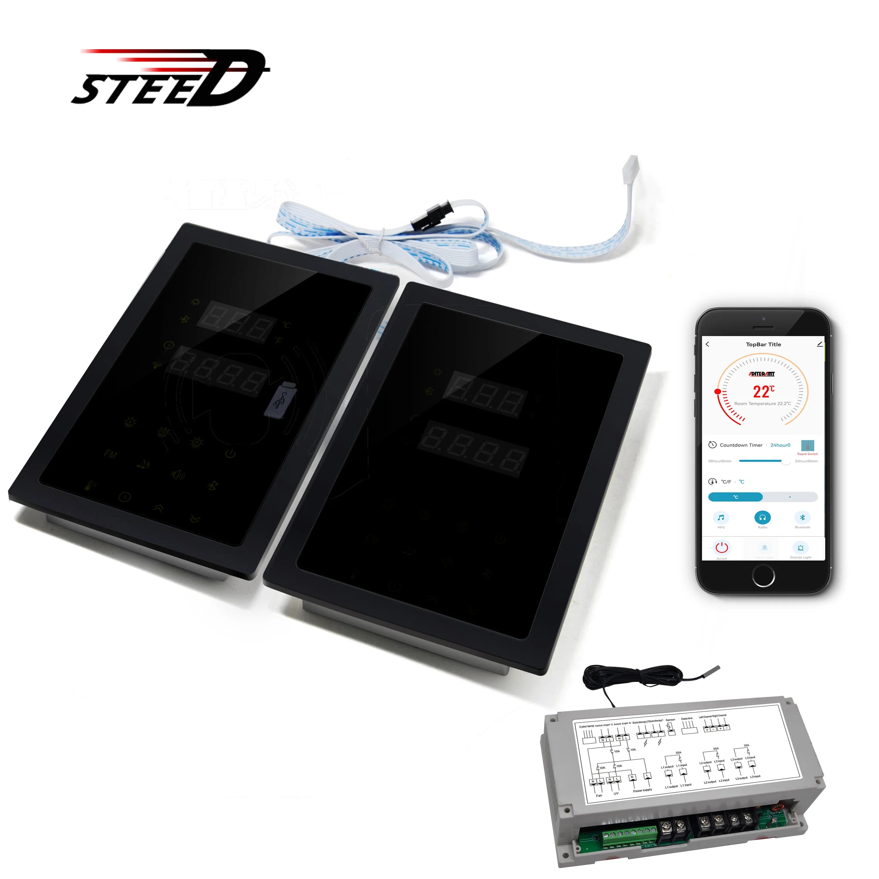 Scheda di controllo sauna multifunzionale 9KW per Smart WIFI TUYA Contatto a secco 30A Regolazione del riscaldamento del relè 440V 380V 220V 110V