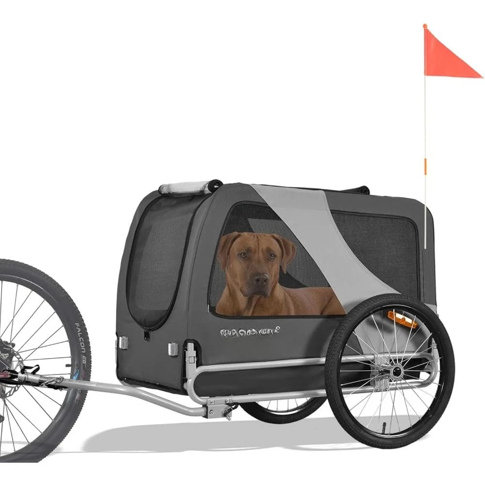 Rimorchio per bici da compagnia Premium XL per cani di taglia grande o più cani di piccola taglia, fino a 100 libbre, portabiciclette per cani, centro di gravità basso