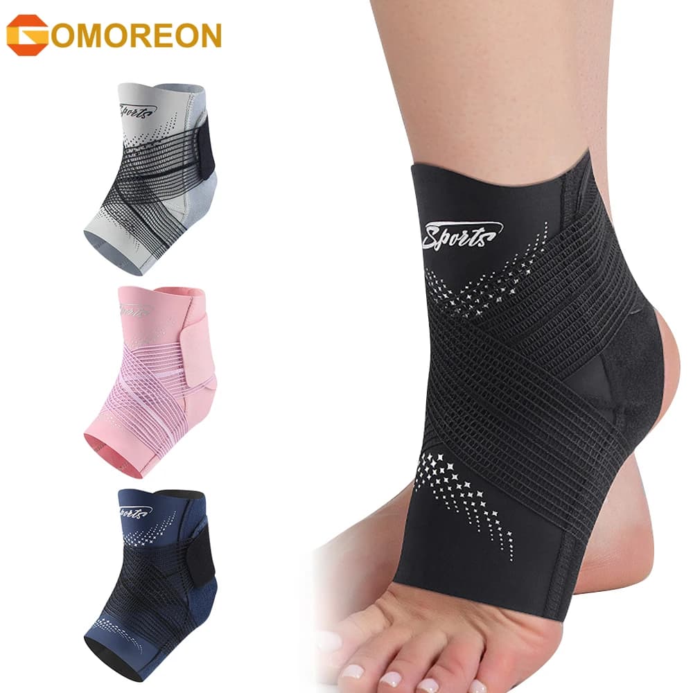 Supporto per Caviglia con Fascia di Compressione, Sollievo per Fascite Plantare e Tendinite d'Achille, Manica Compressiva per Caviglia