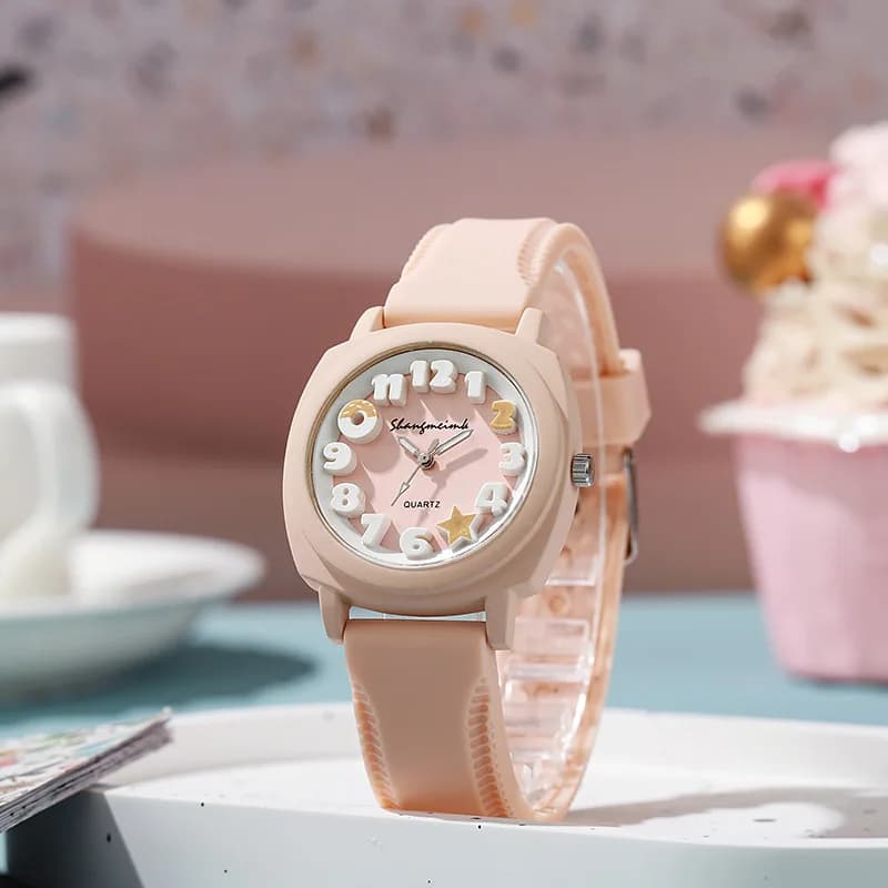Women's Watch, Elegant Casual Square Watch Simple Color Candy