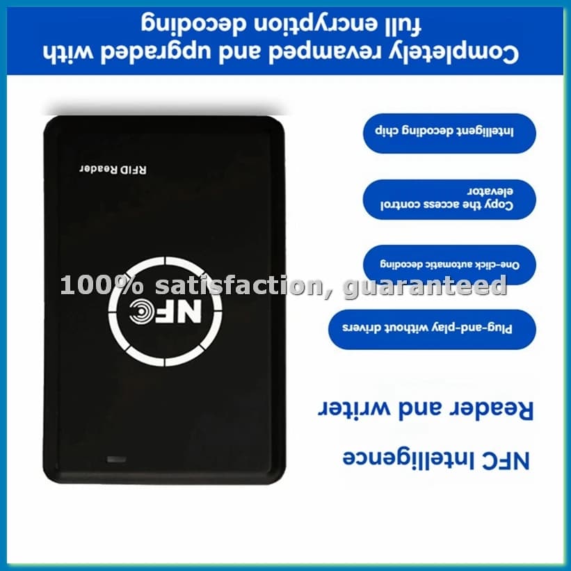 Lettore di schede NFC Smart Card da 5 pezzi, lettore di schede IC RFID, duplicatore di schede RFID, programmatore criptato da 13,56 MHz e 125 KHz - A56M