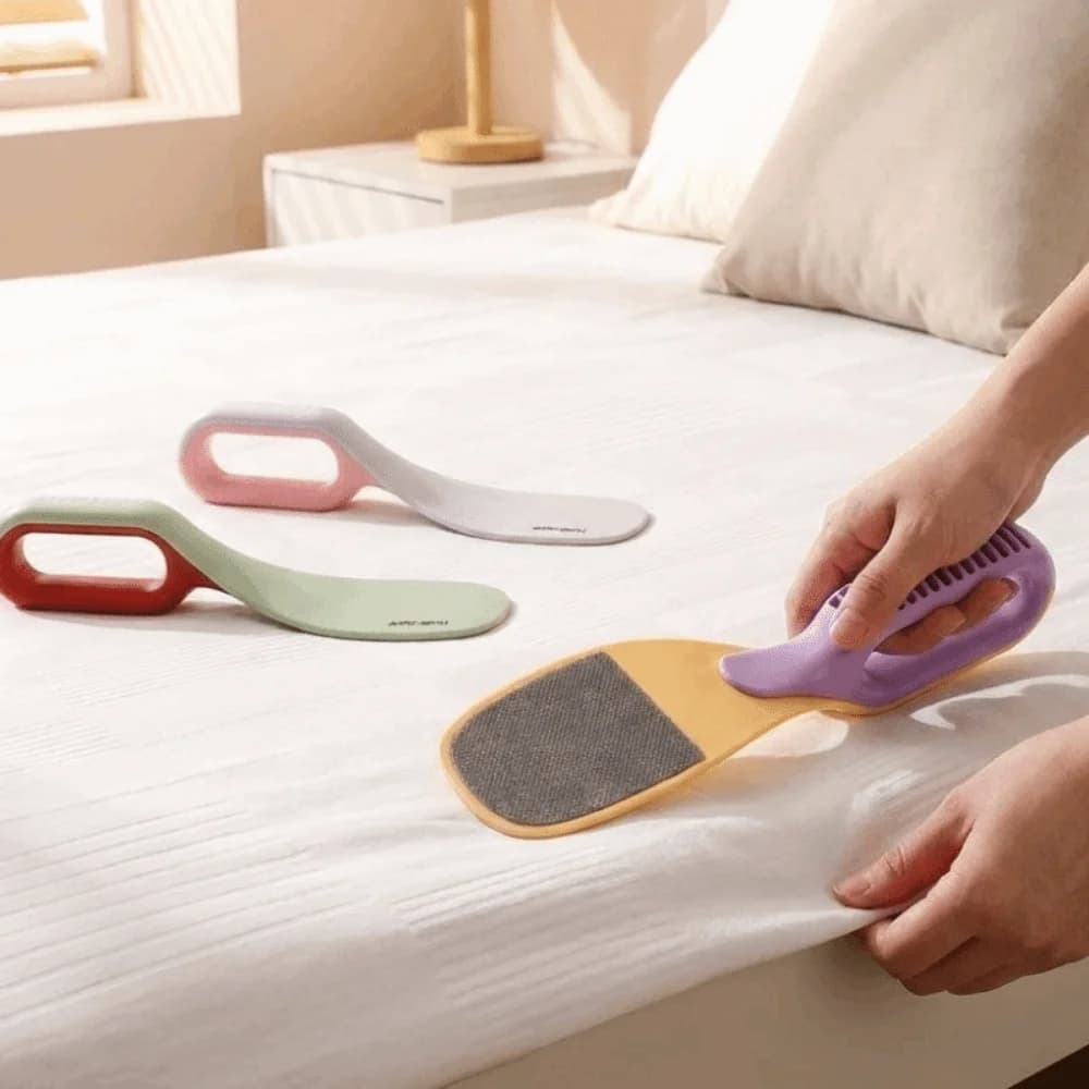 Organizzatore Ergonomico 2-in-1 per Materasso con Rimozione Pelucchi, Strumento Efficiente per Sollevare il Letto