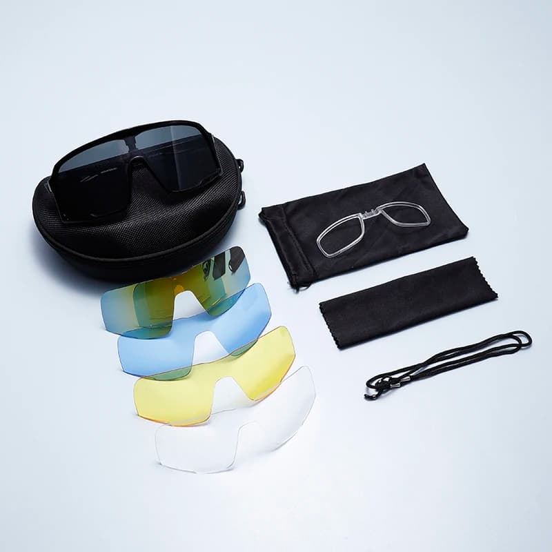 Set di Occhiali da Sole Sportivi Multi-Lente con 5 Lenti Intercambiabili, Kit per Ciclismo con Protezione UV400